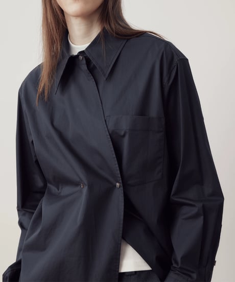 フロントクロス アシメデザイン L/Sシャツ