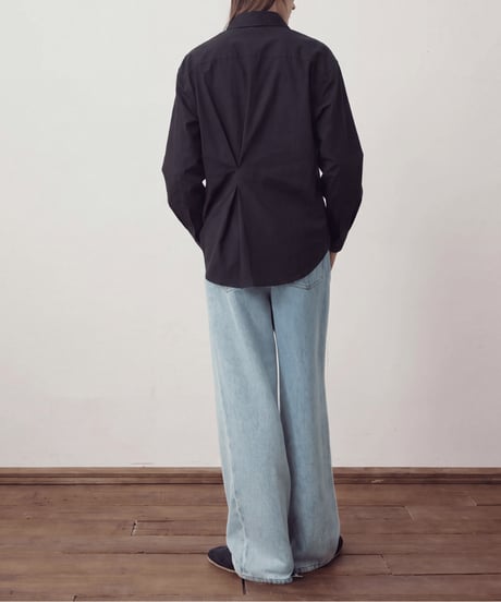 バックタック オーバーサイズ L/Sシャツ / 2color