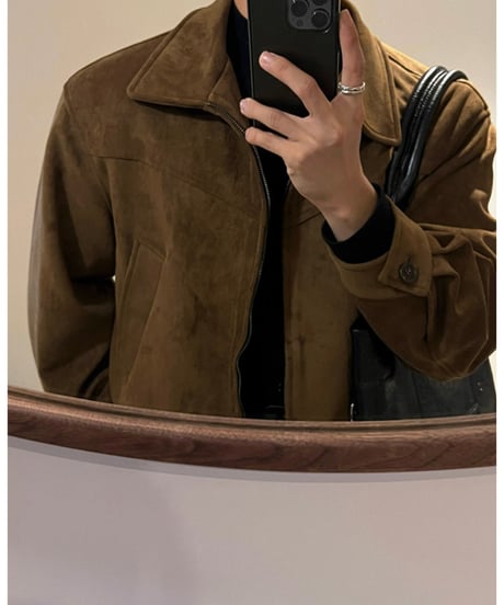 スウェード ジップブルゾン