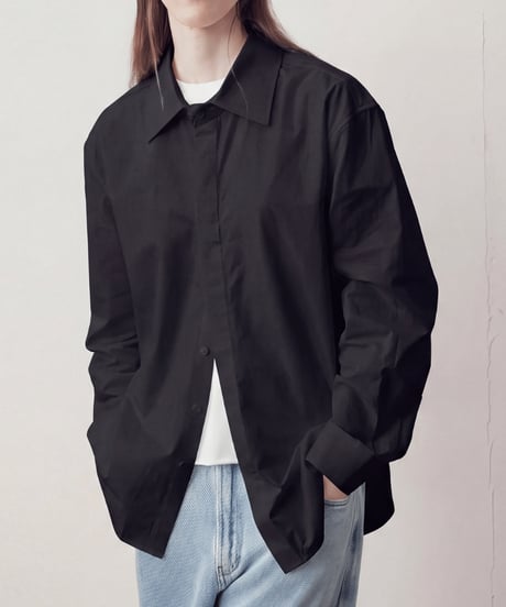バックタック オーバーサイズ L/Sシャツ / 2color