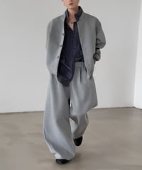 ルーズフィット スウェットカーディガンジャケット＆ワイドレッグパンツ セットアップ / 2color