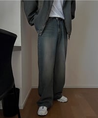 ヴィンテージウォッシュ ワイドデニムパンツ