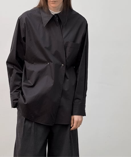 フロントクロス アシメデザイン L/Sシャツ