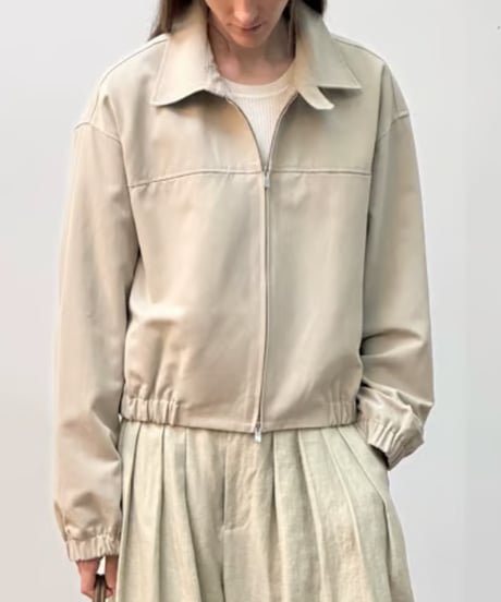 ハイネック ジップアップ ショートブルゾン