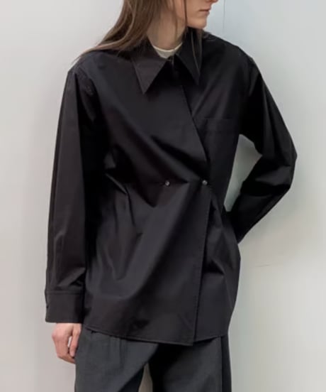 フロントクロス アシメデザイン L/Sシャツ