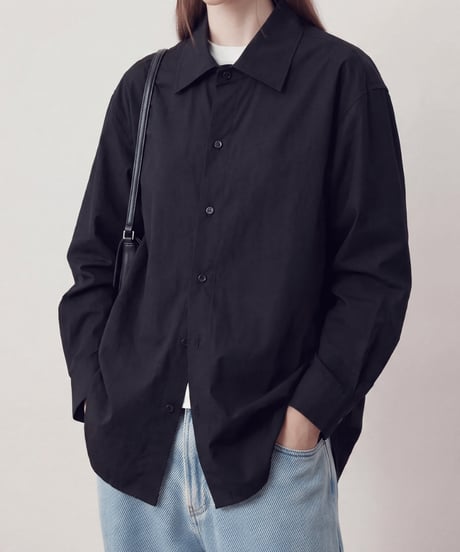 バックタック オーバーサイズ L/Sシャツ / 2color