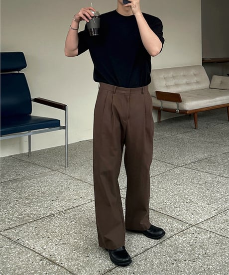 ワイドツータック スラックスパンツ