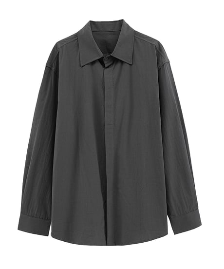 バックタック オーバーサイズ L/Sシャツ / 2color