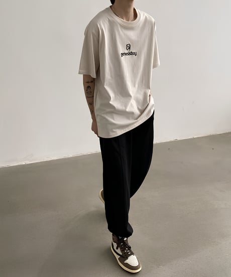 ミニロゴ刺繍 ルーズシルエット Tシャツ / 3color