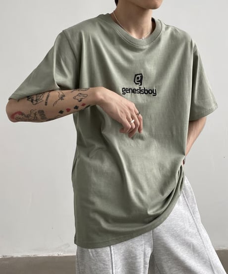 ミニロゴ刺繍 ルーズシルエット Tシャツ / 3color
