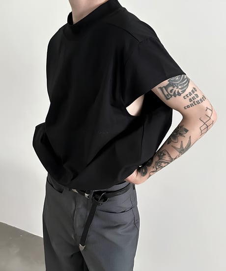 モックネックフレンチスリーブプルオーバー / 3color