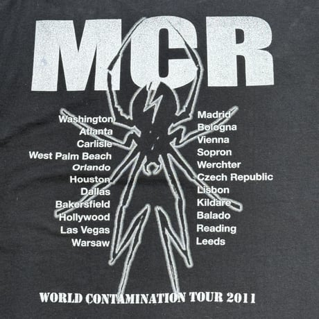 MY CHEMICAL ROMANCE "WORLD CONTAMINATION TOUR 201" FITS LIKE X-LARGE 1690