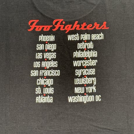 FOO FIGHTERS "TOUR 2000" FITS LIKE X-LARGE 1010