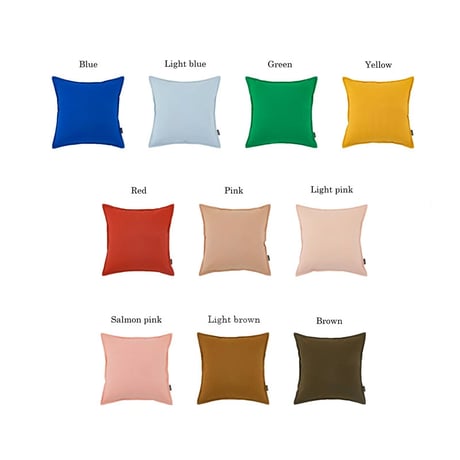 cu-03147　Cotton Canvas Plain Color Cushion Cover 45×45cm / 50×50cm