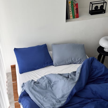 beddingsets-03180　blue×light blue Reversible Bedding Sets