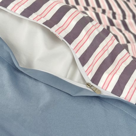 beddingsets-03168　purple×pink×white Multi-stripe Bedding Sets