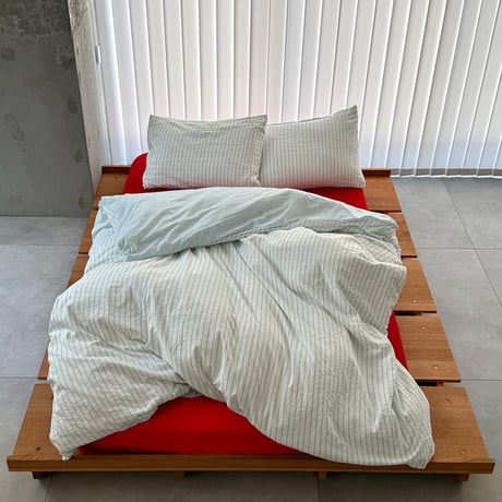 beddingsets-03176　Blue stripe×Red Stripe Reversible Duvet Cover Set Duvet Cover Set