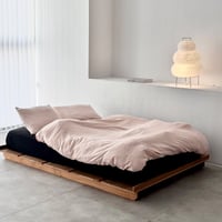 beddingsets-03182　pink stripe×black Striped Bedding Set