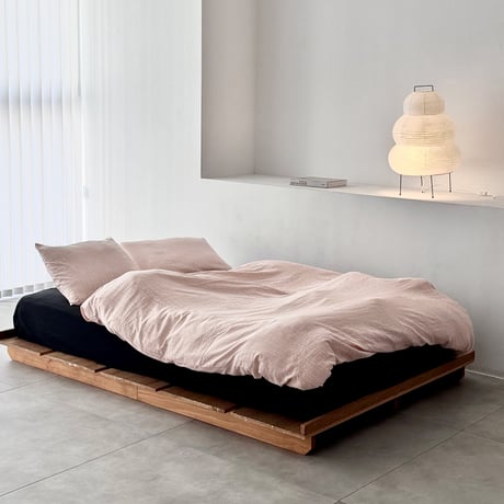 beddingsets-03182　pink stripe×black Striped Bedding Set