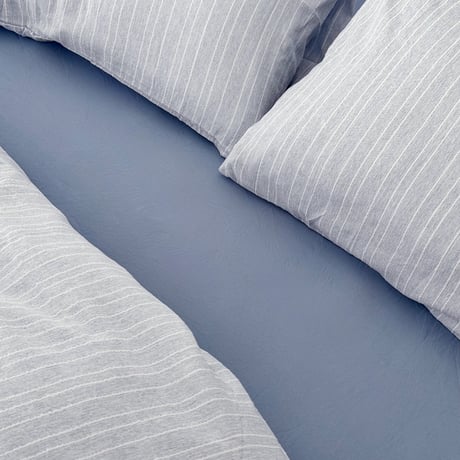 beddingsets-03175　Blue Stripe×Light Blue Stripe Duvet Cover Set