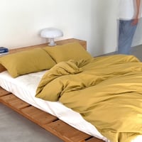 beddingsets-03172　yellow×white Bedding Sets