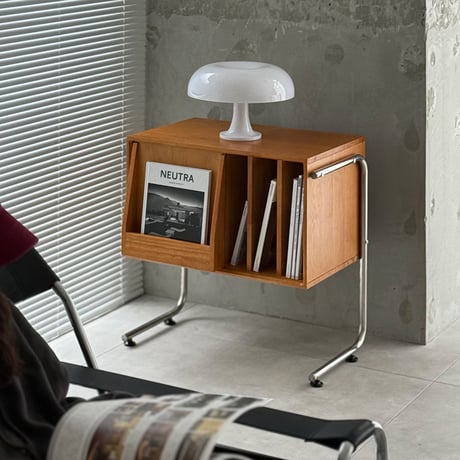rack-03088　Stainless Steel Leg Display Magazine Cabinet