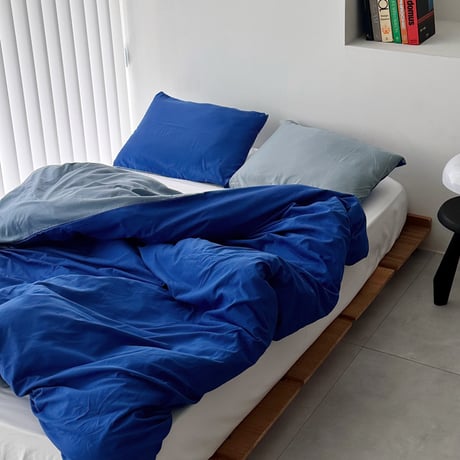 beddingsets-03180　blue×light blue Reversible Bedding Sets