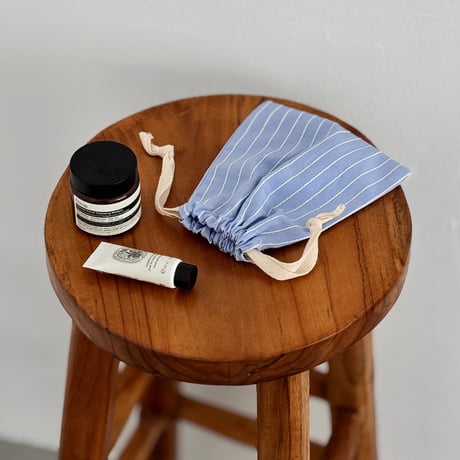 pouch-03010　3D Stripe Design Drawstring Pouch Set of 2 S/L