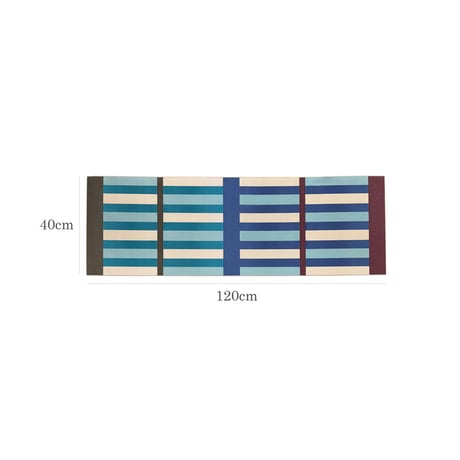 mat-03118　Blue Multi-Stripe Diatomite Quick-Dry Mat 40cm×120cm