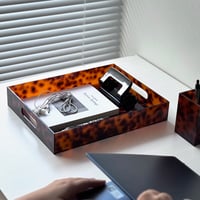 tray-03154　Leopard Print Acrylic Multi Tray