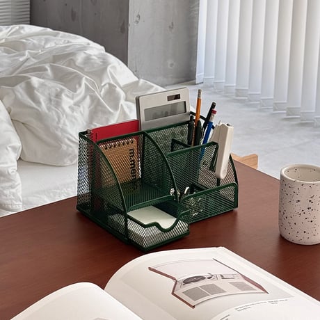stationery-03058　Steel Mesh Desk Organizer