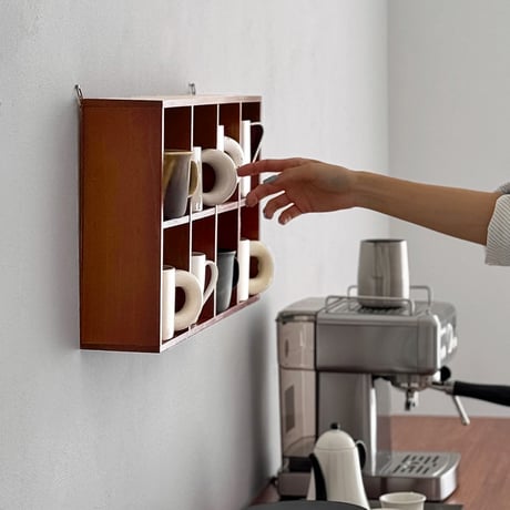wallrack-03059　Natural Wood Wall Shelf 52×28cm