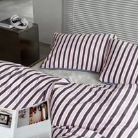 beddingsets-03168　purple×pink×white Multi-stripe Bedding Sets