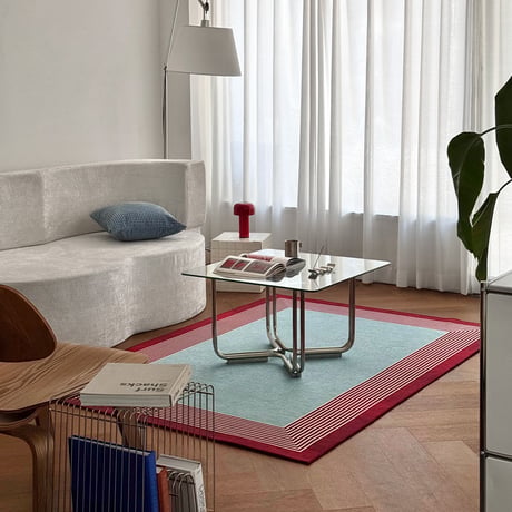 rug-03119　Bicolor Line Frame Rug 140×200cm