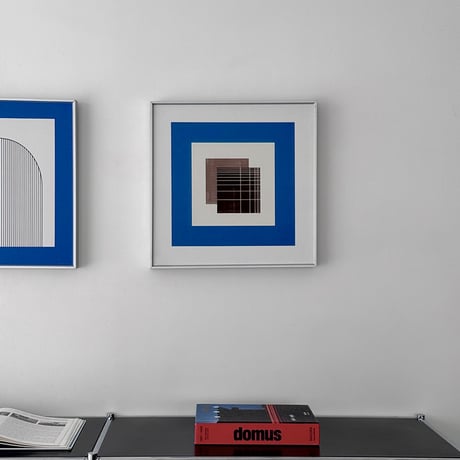 poster-03168　Blue Geometry Collection Art Panel 40×40cm