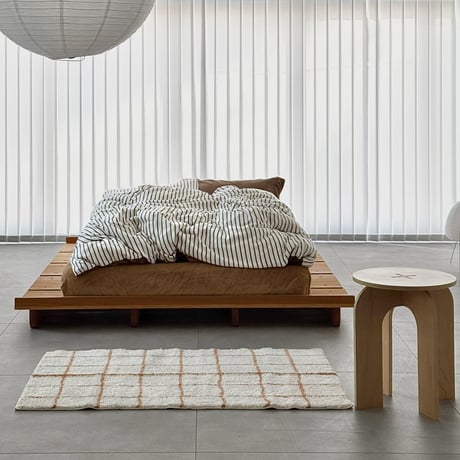 beddingsets-03213　Warm Thick Fiber Brushed Stripe Bedding Set (White/Brown)