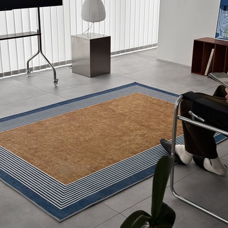 rug-03119　Bicolor Line Frame Rug 140×200cm
