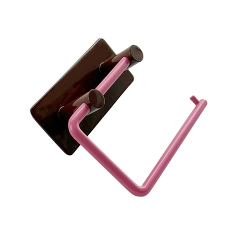 wall-03122　Brown×Pink Iron Toilet Paper Holder