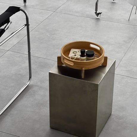 tray-03108　Stand Bamboo Round Tray