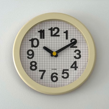 clock-03099　Grid Pattern Round Wall Clock