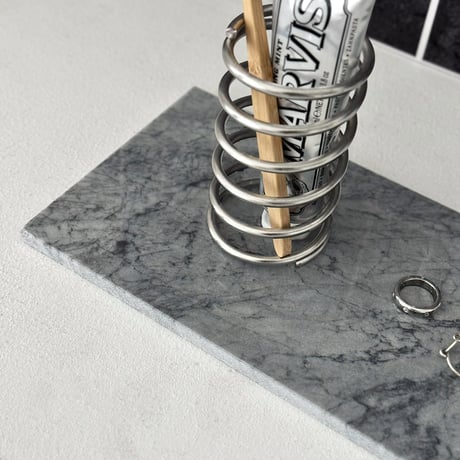 plate-03120　Gray Natural Stone Display Plate 15×30cm