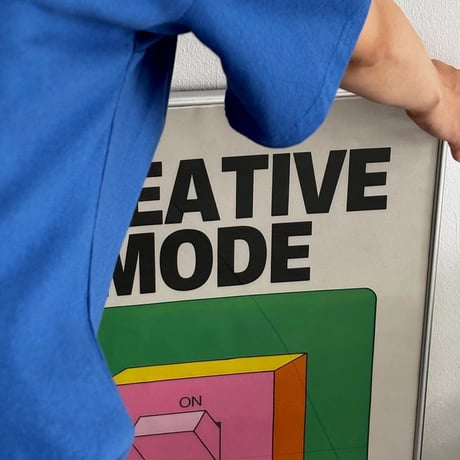 poster-03192　CREATIVE MODE Silver Frame Art Poster 70×50