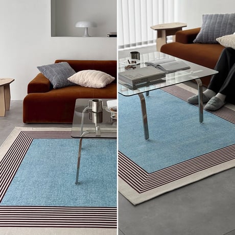 rug-03119　Bicolor Line Frame Rug 140×200cm