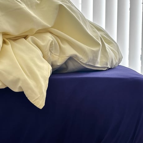 beddingsets-03177　yellow×blue violet×white stripe Duvet Cover Set