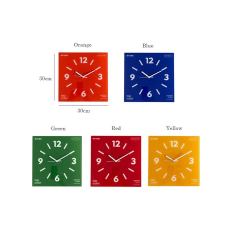 clock-03127　Graphic Color Acrylic Panel Wall Clock Silent