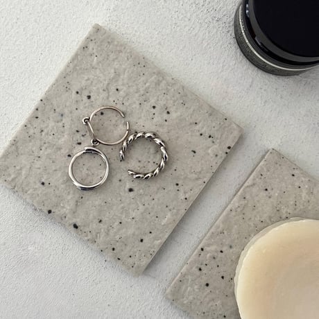 plate-03122　Granite texture Square plate 9.5×9.5