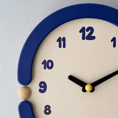 clock-03124　Frame Loop Blue Wall Clock Silent