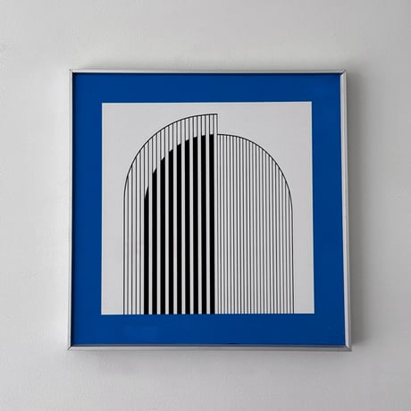 poster-03168　Blue Geometry Collection Art Panel 40×40cm