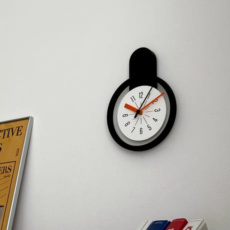 clock-03126　Black Frame Wall Clock Silent