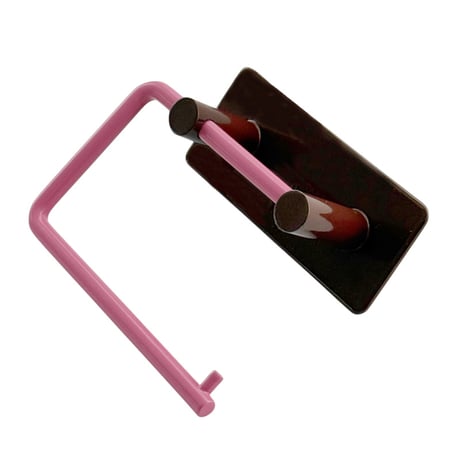 wall-03122　Brown×Pink Iron Toilet Paper Holder